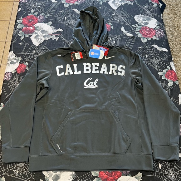 NWT 2014 Nike Therma-Fit Cal Berkeley Golden Bears Platinum KO hoodie L RARE